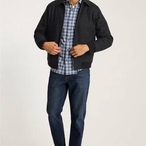 Bonobos Men’s Italian Wool Bomber Jacket - M (Navy/Black)